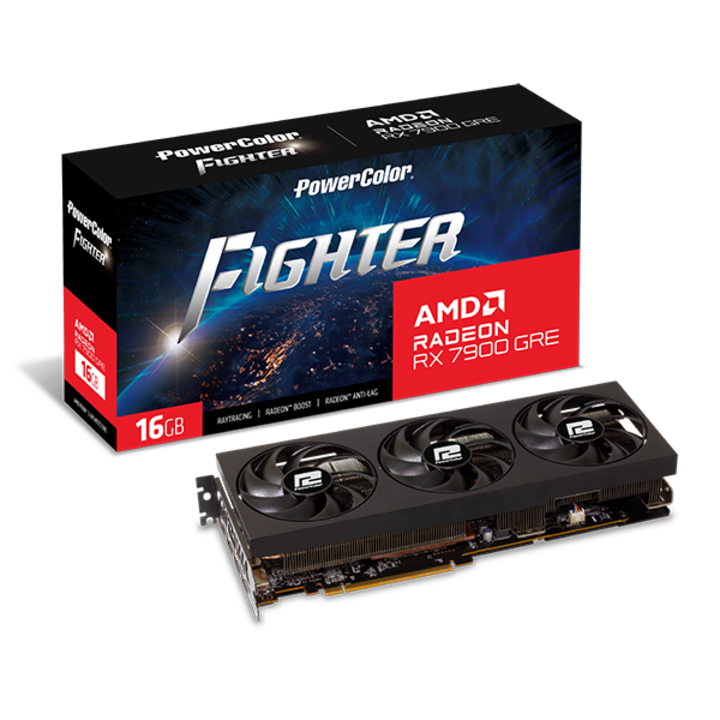 Видео карта PowerColor Radeon™ RX 7900 GRE Fighter OC, 16 GB GDDR6, 256-bit