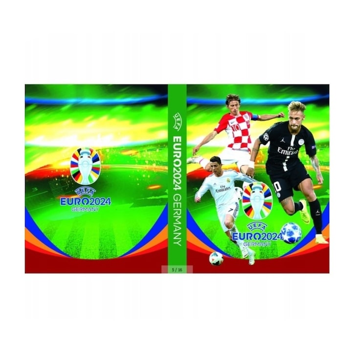 Album Cartoanase de fotbal, UEFA EURO 2024, 3D, pentru 216 cartonase, multicolor, 30 cm x 23 cm