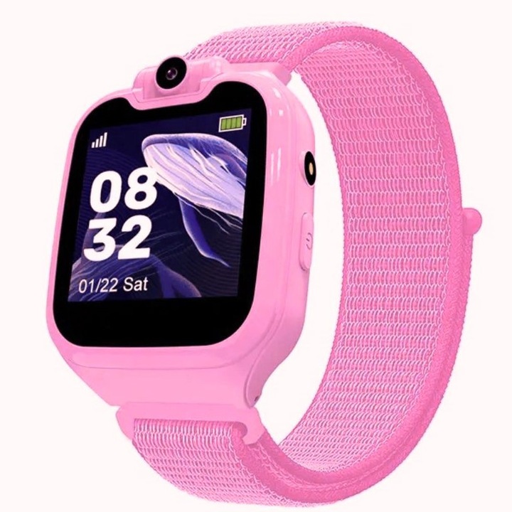 Okosóra gyerekeknek, SOS hívás, videofelvétel, 16 játék, HD kamera, Pink