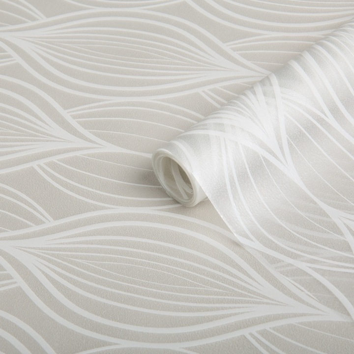 Autocolant Geam d-c-fix Charis, 67.5cm x 1.5m, Folie Statica cu Efect de Geam Sablat si Model Abstract, Aplicare Fara Adeziv, Ideal Pentru Intimitate in Bai sau Birouri, Culoarea Alb Semitransparent