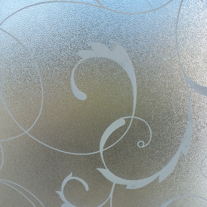 Стикер за прозорец, Vénilia, Twirl, статичен/без лепило, флорален мотив, полупрозрачен/бял, 90см x 1, 5м