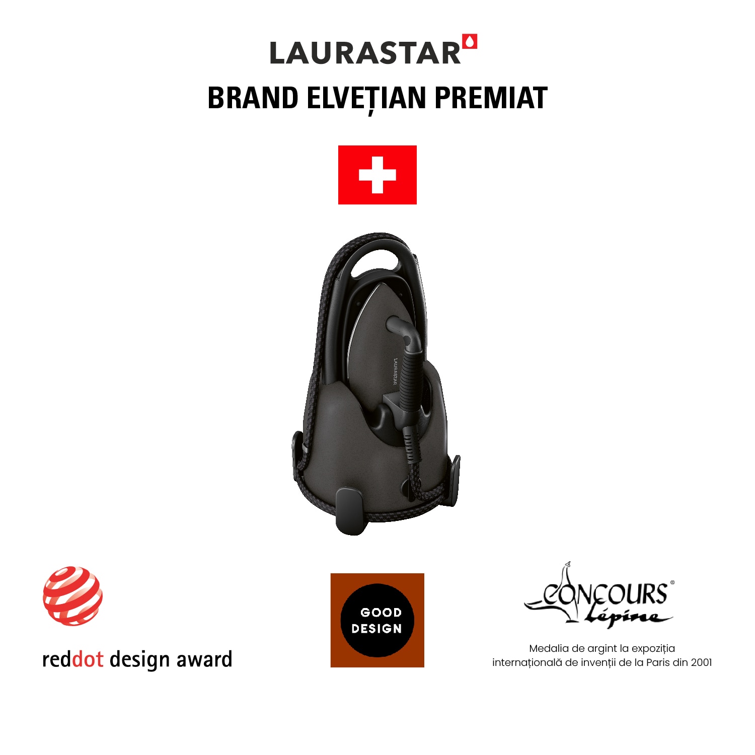 Statie de calcat Laurastar Lift Xtra Titan, 3.5 bar, 2200W, Igienizare textile, aburi pe verticala, rezervor 1.2 L