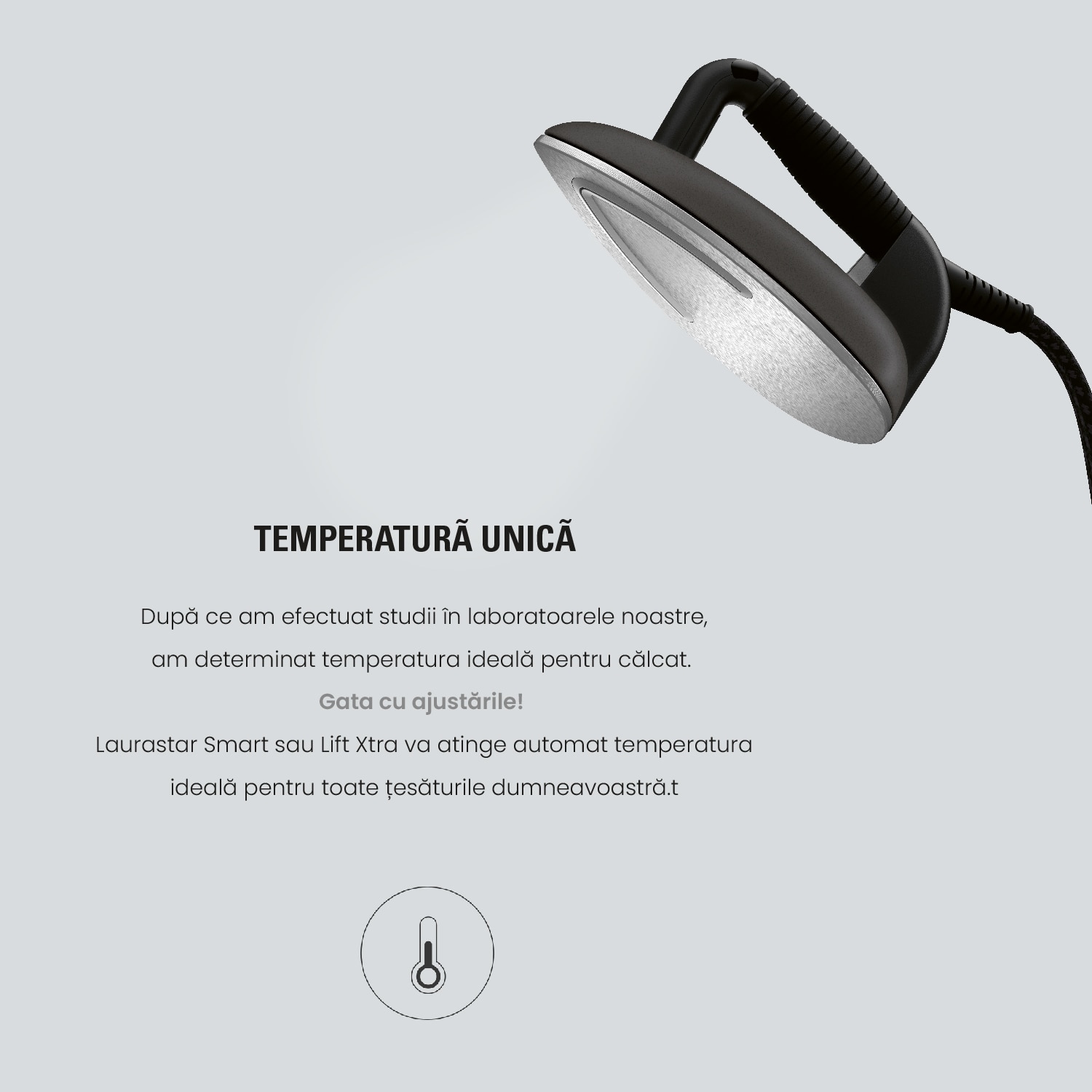 Statie de calcat Laurastar Lift Xtra Titan, 3.5 bar, 2200W, Igienizare textile, aburi pe verticala, rezervor 1.2 L