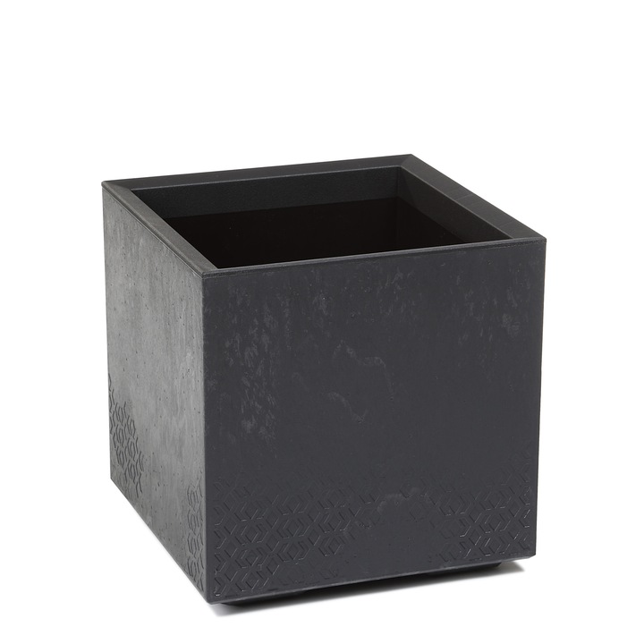 Négyzet alakú fazék Lamela Karo LA935-71 40x40x40cm beton Fekete