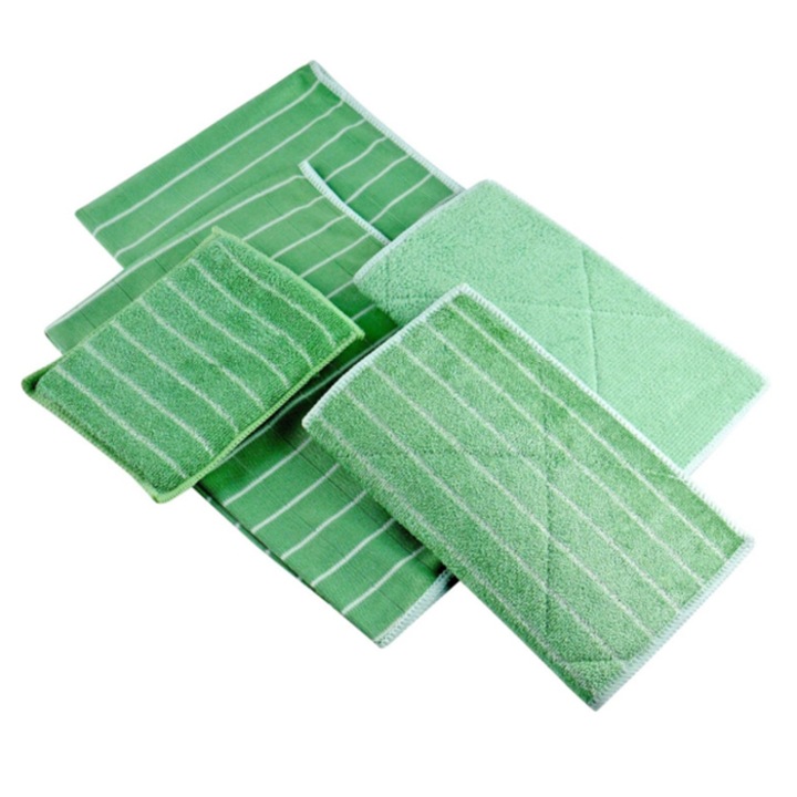 Set 5 prosoape absorbante, Kosiil®, Microfibra de bambus, Verde