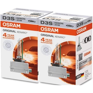 Pachet 2 becuri Xenon Osram D3S 42V 4300K, lumina alba calda