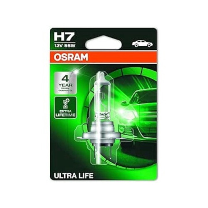 Bec auto H7 55W Osram Utra Life blister