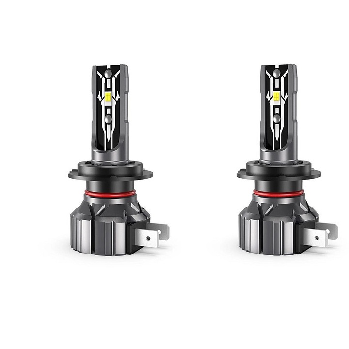 2x autós izzókészlet, Led H7, 100w, Plug & Play, 6000k, 15000lm, 12V, fehér, Miromoto®