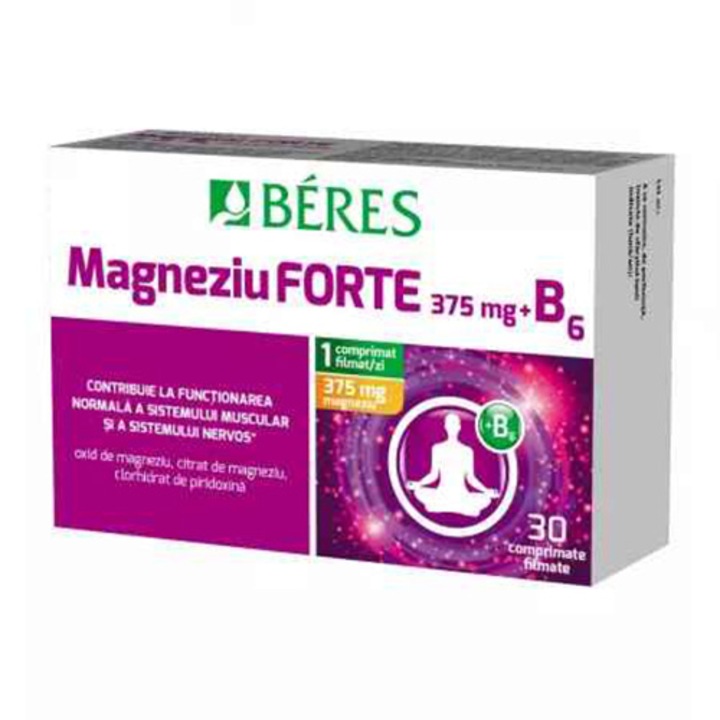 Magneziu Forte 375mg+B6, Beres, 30 comprimate