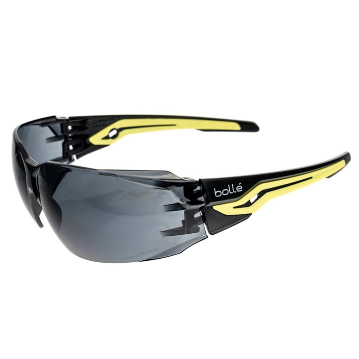 Ochelari tactici unisex Silex+, Bolle, Policarbonat/Termoplastic, Negru/Galben