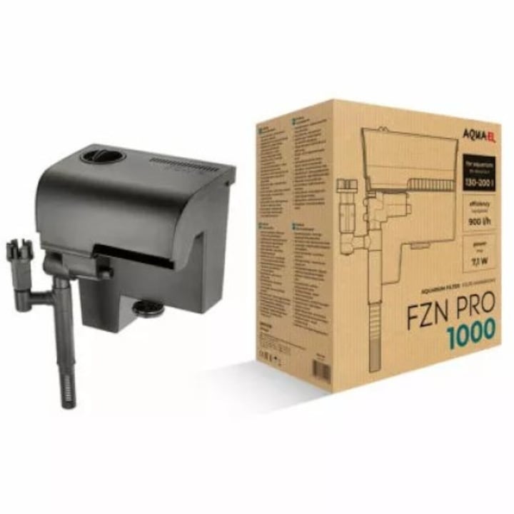 Filtru extern cascada Aquael FZN PRO 1000, cu skimmer, 900 l/h, pentru acvarii 130-200l