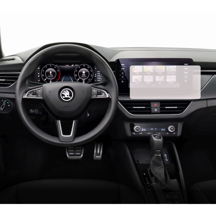 Защитно фолио Duragon Централна навигация Skoda Kamiq (EU) 2019-2023, от силикон