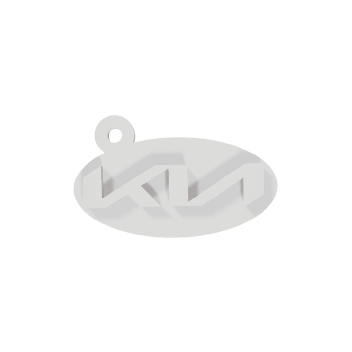 Breloc chei, "KIA", 27X 44 mm alb ivory