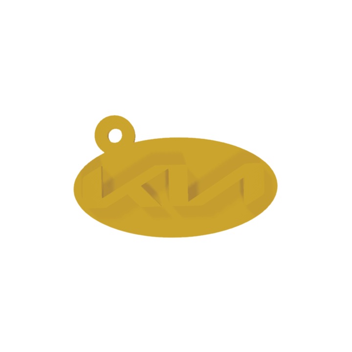 Ключодържател, "КИА", 27Х 44 мм златист