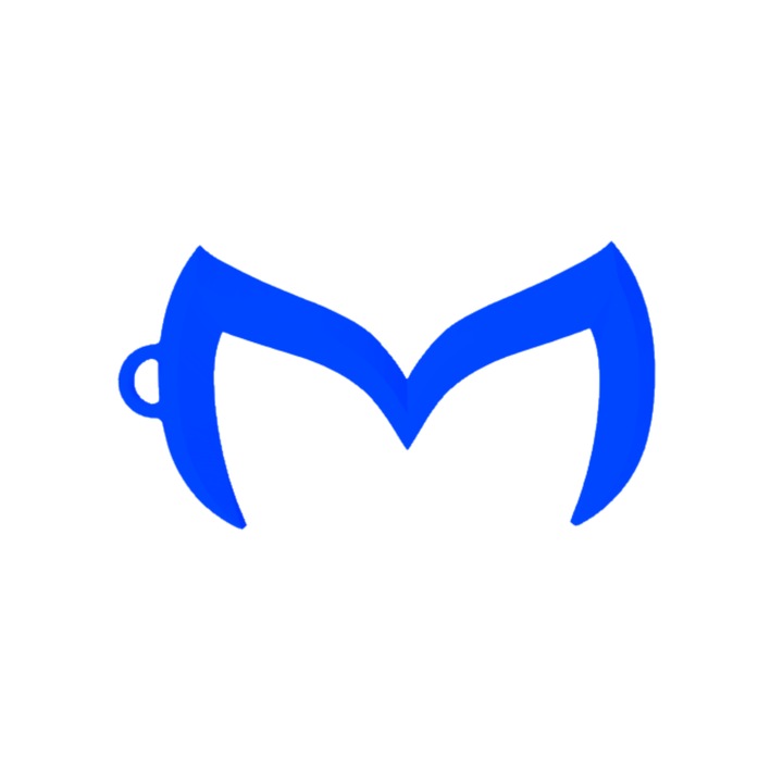 Breloc chei, "MAZDA", 29X 55 mm albastru