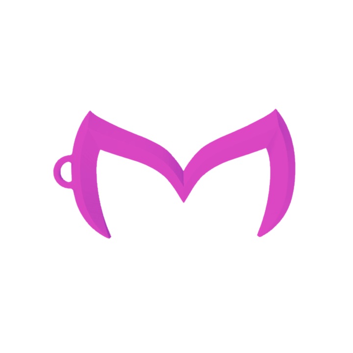 Breloc chei, "MAZDA", 29X 55 mm mov deschis