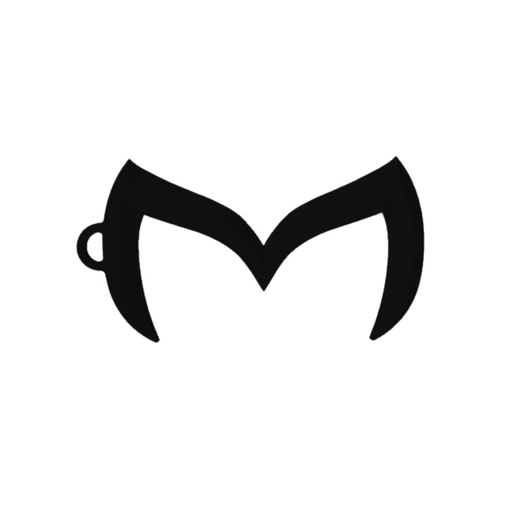 Breloc chei, "MAZDA", 29X 55 mm negru