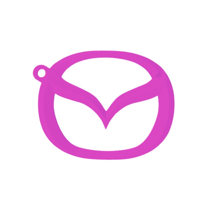 Breloc chei, "MAZDA", 53X 68 mm mov deschis