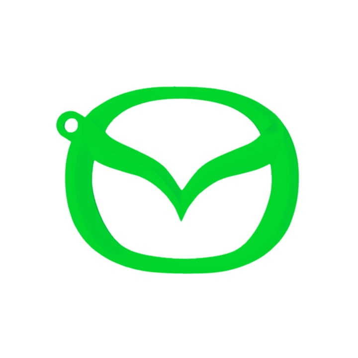 Breloc chei, "MAZDA", 53X 68 mm verde