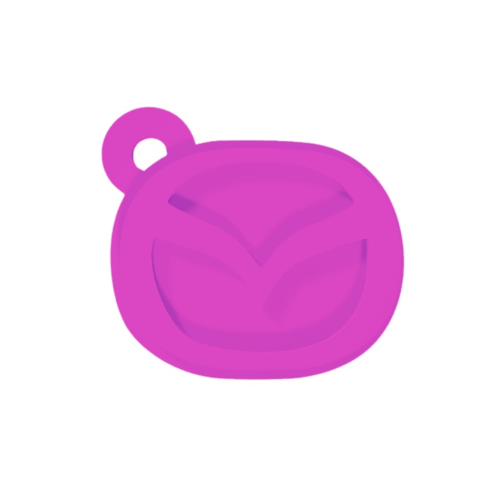 Breloc chei, "MAZDA", 36X 41 mm mov deschis