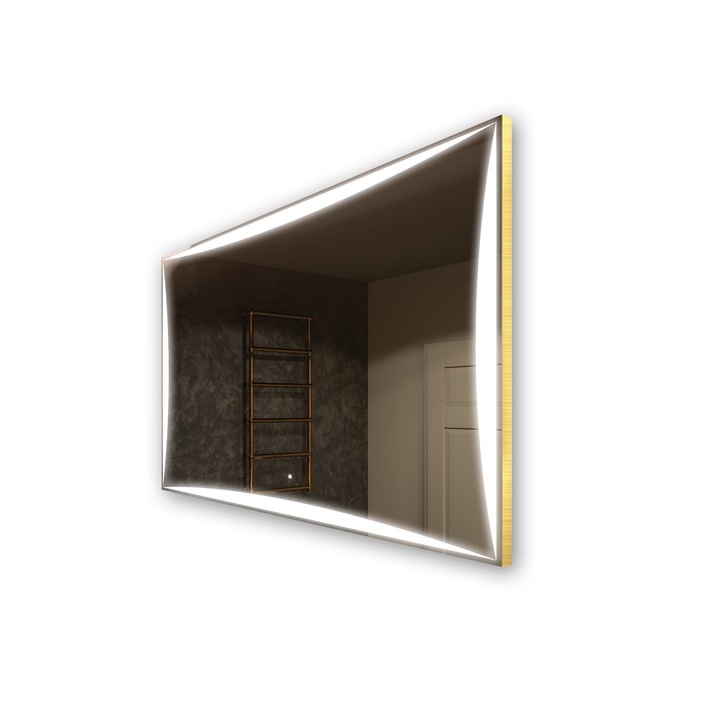 Oglinda baie cu iluminare LED, Artforma, 200x80cm, alb rece 7000K, decorativa