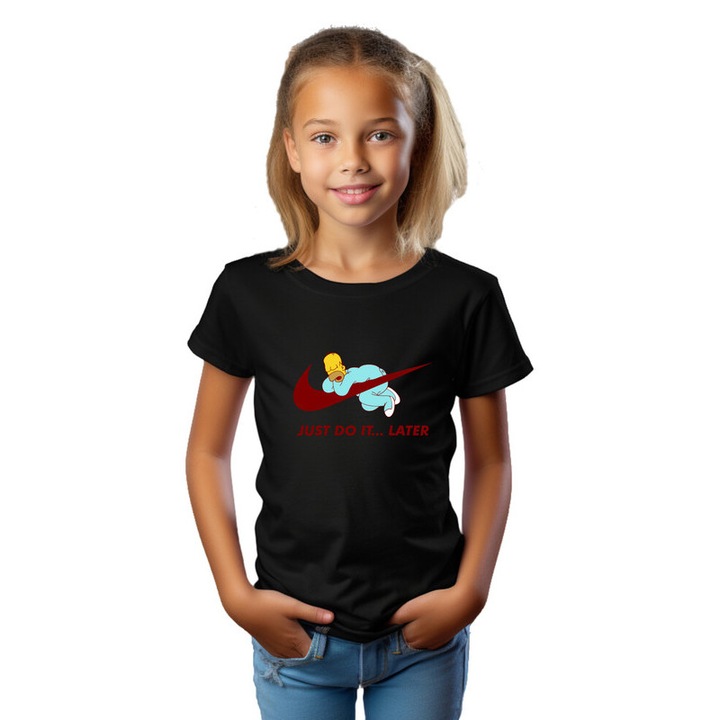 Gyerek póló Lazy Simpson, Fekete