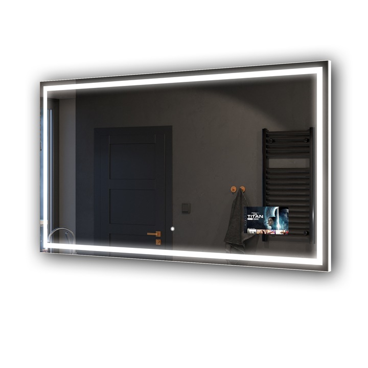 Oglinda iluminare LED, Artforma 190x100cm, Alb rece 7000K