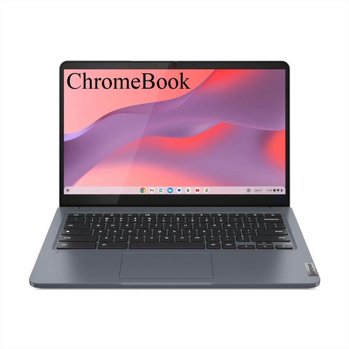 Laptop Lenovo IP Slim 3 Chrome 14IAN8, 14″ FHD IPS 300nits, Intel Core i3-N305 8-core, 8GB DDR5, 128 GB eMMC, Intel UHD Graphics, Aluminium (Top) 1.50 kg Storm Grey