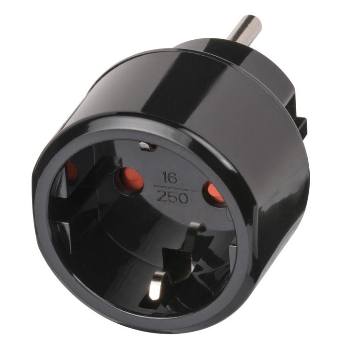 OEM Adapter 1508550, amerikai aljzathoz, földelt, EU, 125VAC, 15A