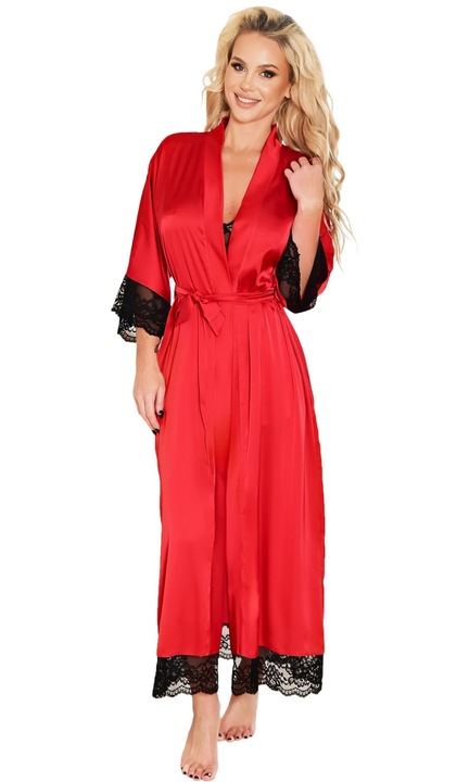 Halat de Kalimo satin rosu, Rosu, S