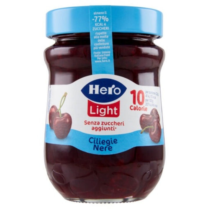 Dulceata de cirese negre, Hero, fara zahar adaugat, 280g