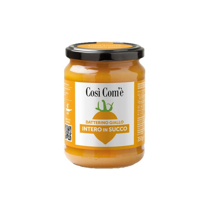 Rosii galbene intregi, Cosi Com'e, in suc de rosii, 350g