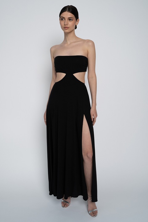 HELENE GALWAS, Rochie cu decupaj in talie Gloria, Negru