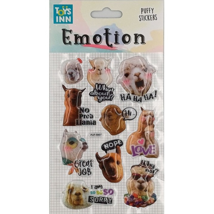 Set de stickere Emotions Lamy, Stnux, pentru decorare, +3 ani, 114x205mm