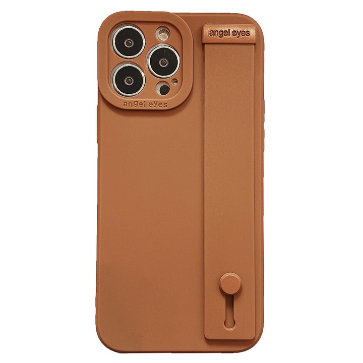Védő telefontok, Szilikon, iPhone 14Pro Max-hoz, Barna
