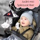 Jucarie patut bebelusi, Textil, 0-12luni, Alb/Negru