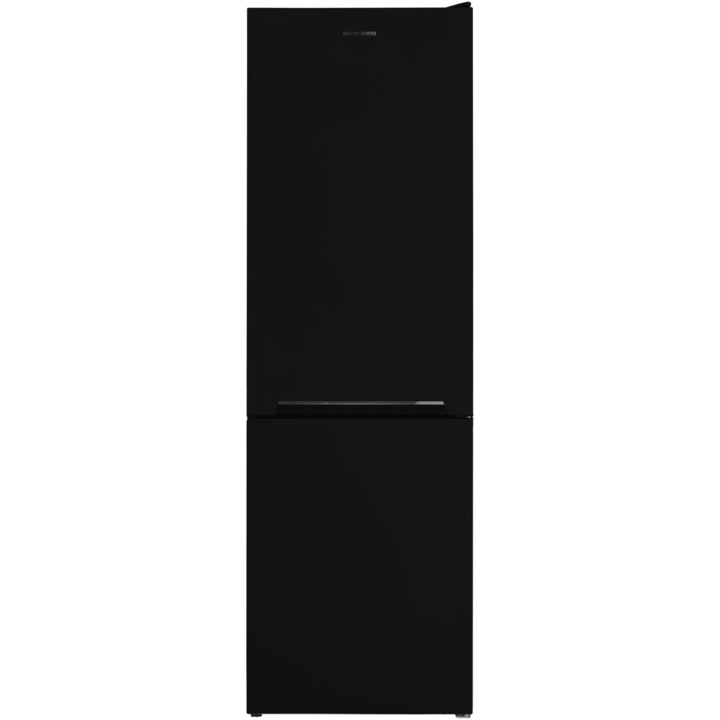 Хладилник с фризер Heinner HCNF-V291BKE++, 294 л, Клас E, No Frost, Вътрешен дисплей, Freezer Shield, LED осветление, Електронно управление, H 186 см, Черен