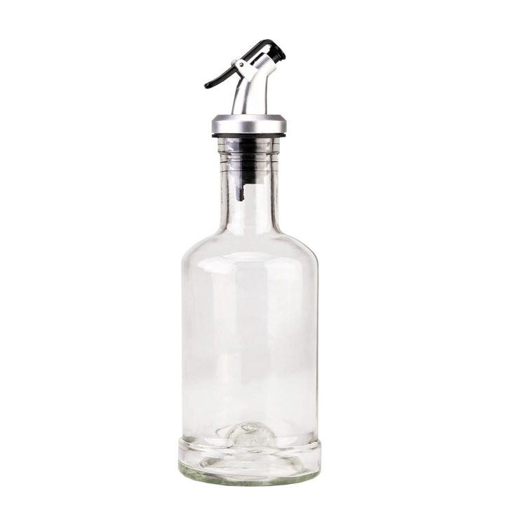 Sticla SuperButelki TADEK cu dozator pentru ulei/otet, sticla, transparent, 250ml, 15.5x6.4cm