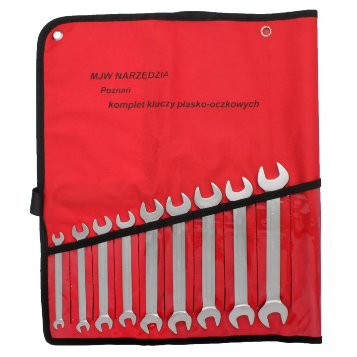 Set 9 chei fixe MJW, multifunctionale, Crom Vanadiu, Argintiu, 6 - 19 mm