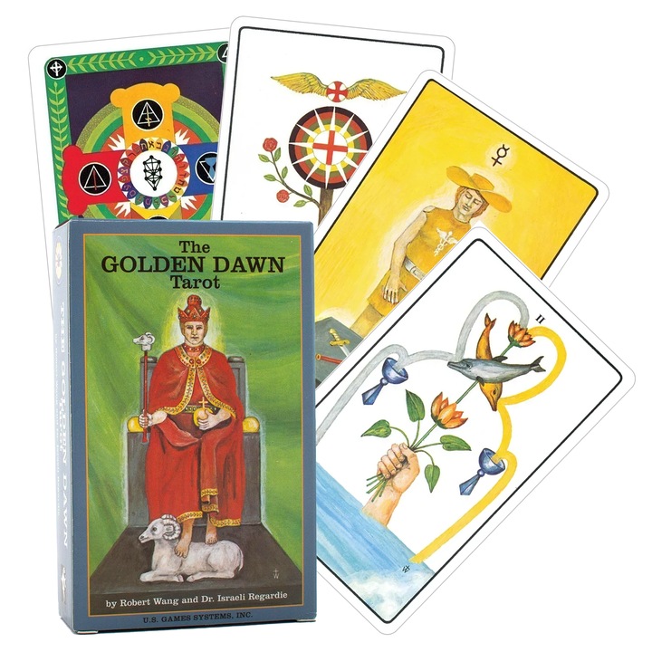Комплект от 78 карти Таро The Golden Dawn, US Games Systems, ламинирани, 7,9x12,7 см, многоцветни