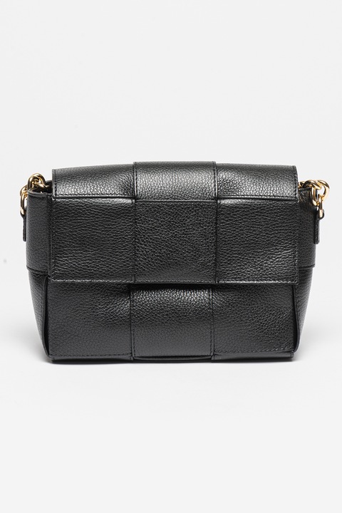 Antonia Moretti, Кожена чанта със сплетен дизайн, Черен