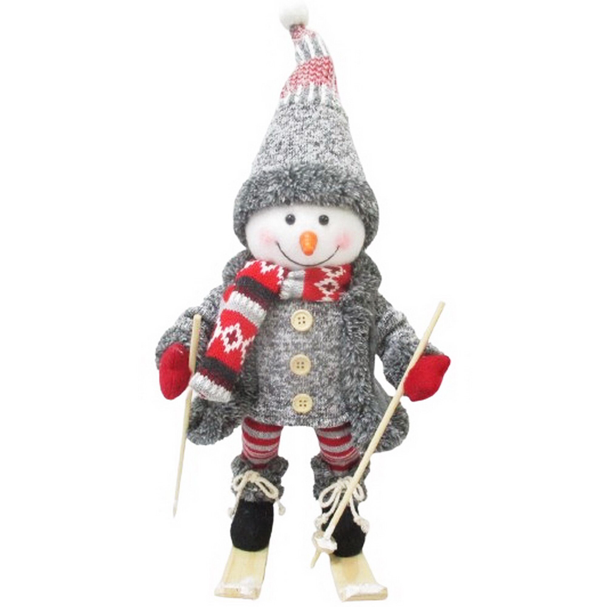 Figurina om de zapada Kring, cu schiuri, 16 cm, Gri