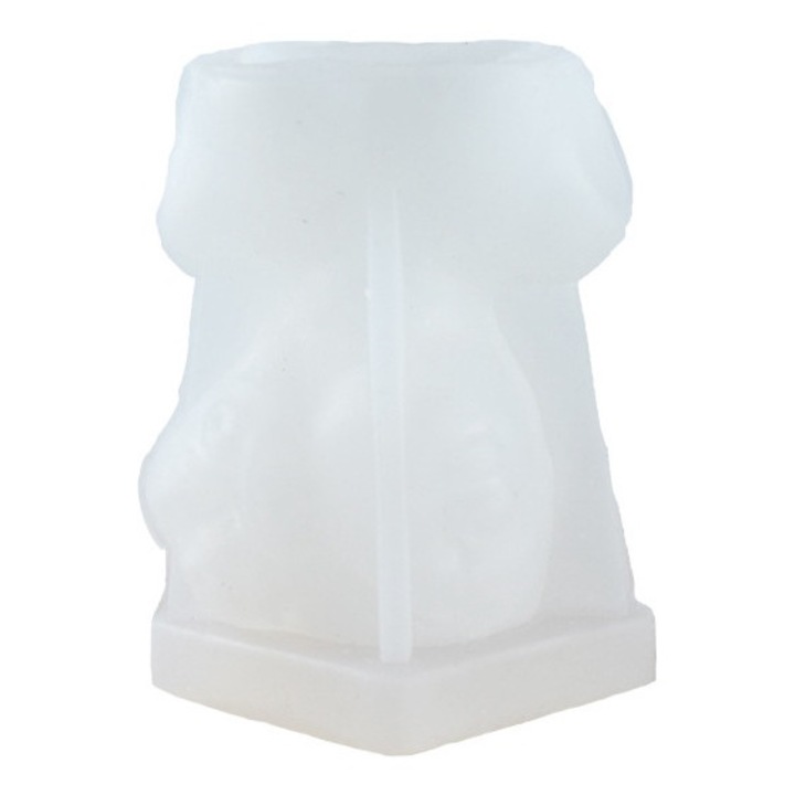 Matrita pentru lumanare, Silicon, 90 x 110 mm, Alb