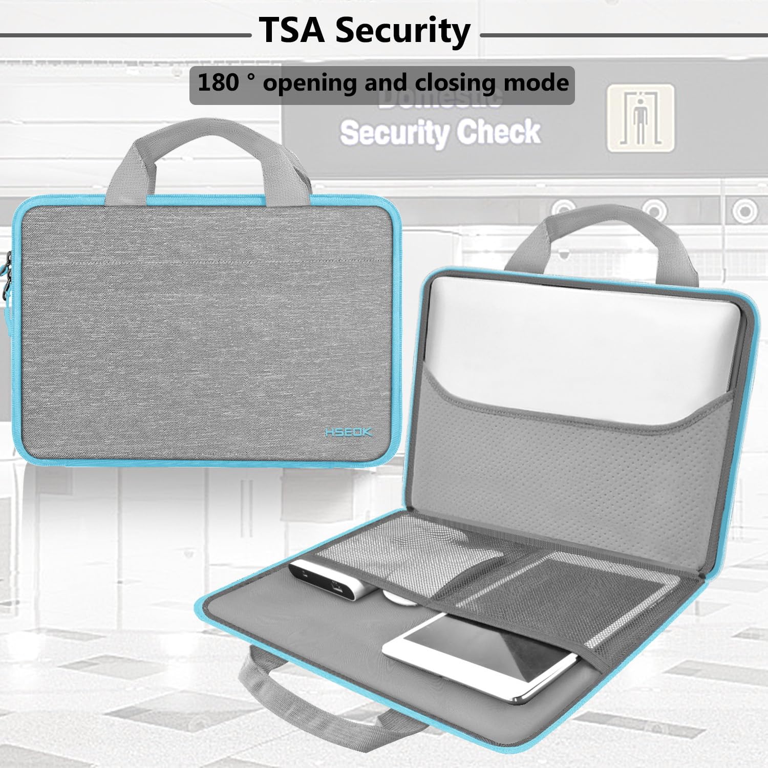 Husa pentru laptop, Hseok, Compatibila cu MacBook Pro 14 inchi M1/M2/M3/MacBook Air/Pro, Gri