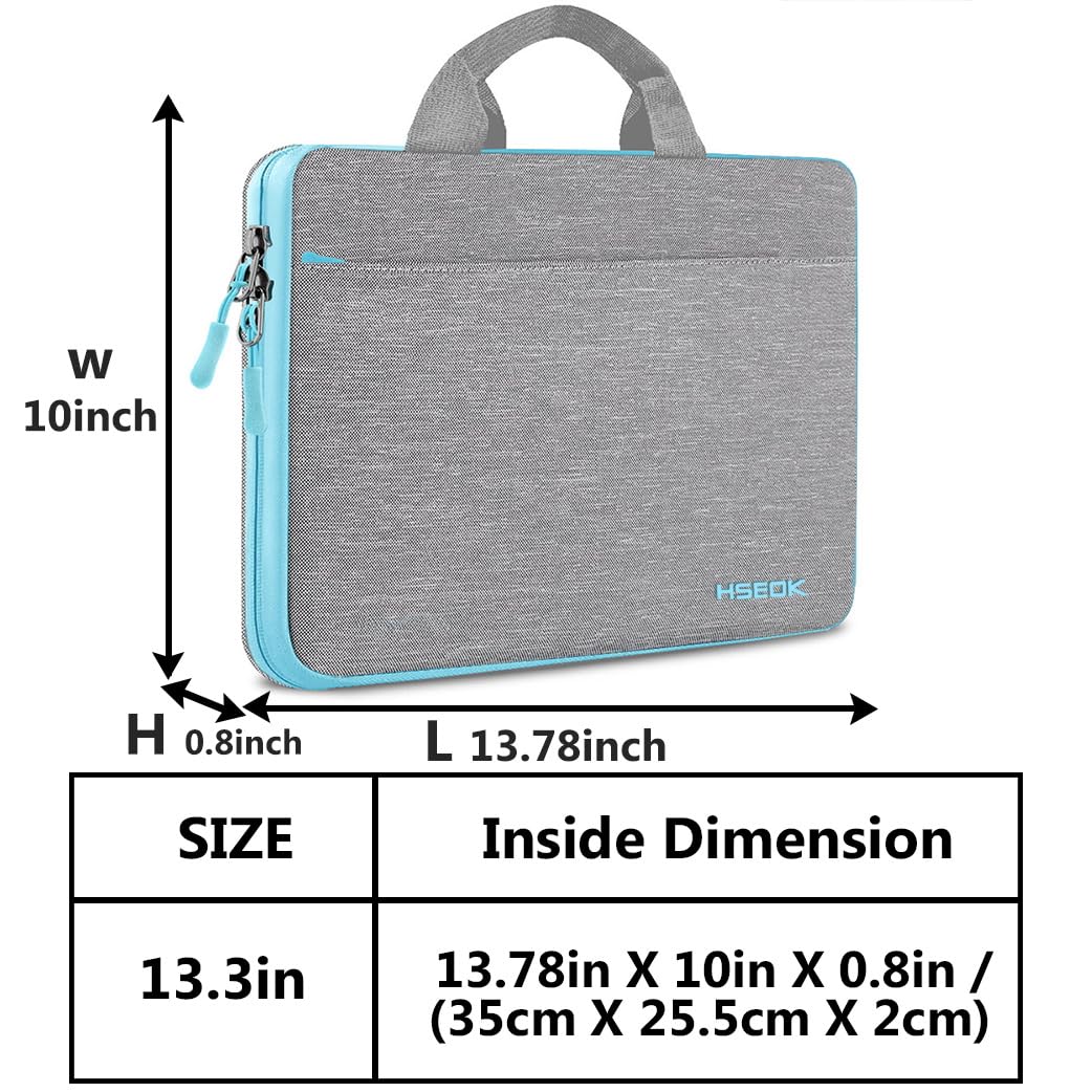 Husa pentru laptop, Hseok, Compatibila cu MacBook Pro 14 inchi M1/M2/M3/MacBook Air/Pro, Gri