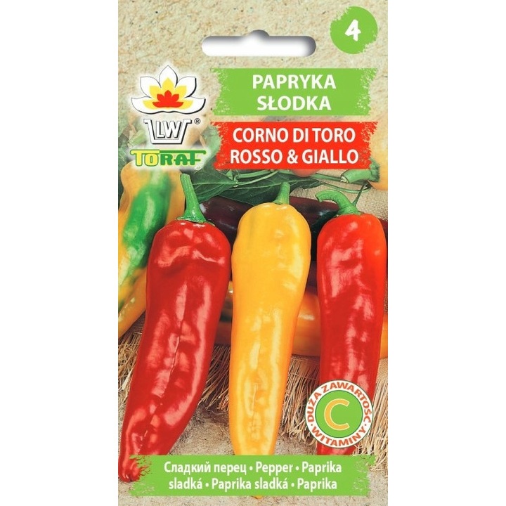 Seminte Ardei dulce, Toraf, Rosu / Galben, 0.5 g