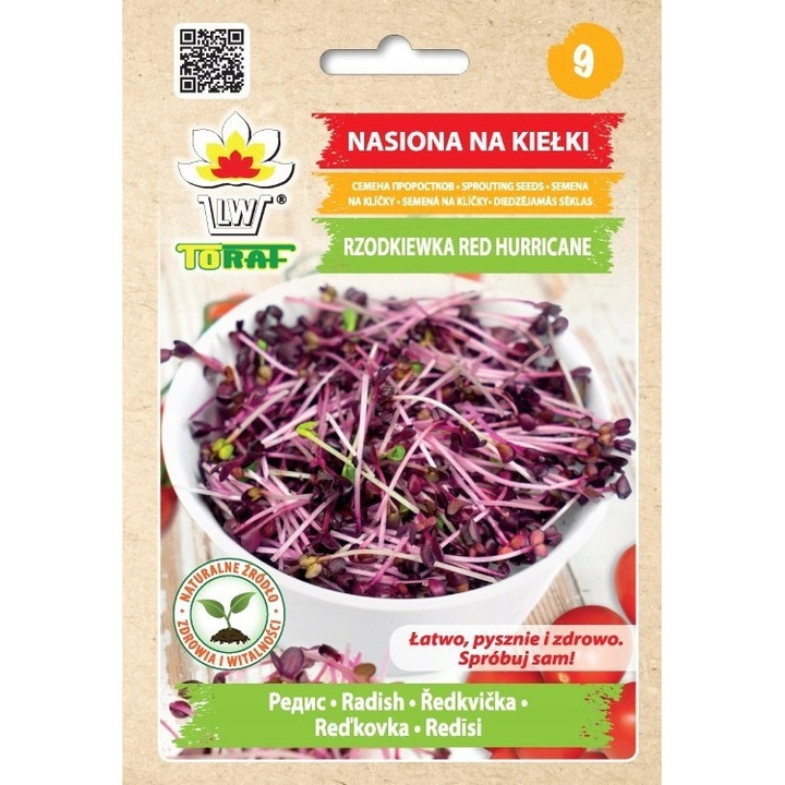 Seminte pentru germinare - Radacini Red Hurrican, 10g, bogate in vitamina C