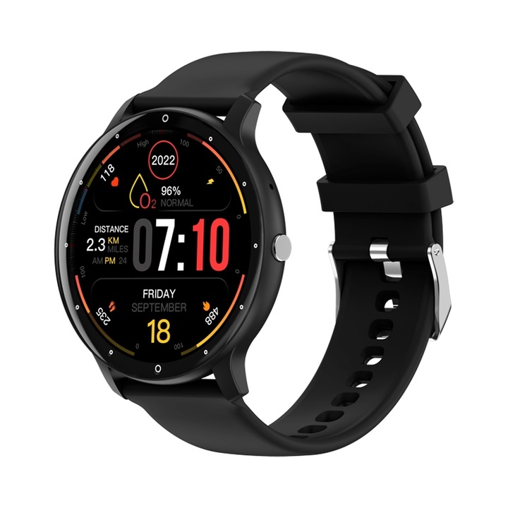 Смарт часовник Giewont GW120 PRO, силикон, водоустойчив IP67, черен