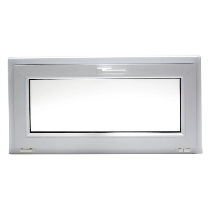 Fereastra PVC, 4 Camere, Alb, 1 Canat, Sticla Low-E, Deschidere basculanta de sus in jos, 900x500 mm