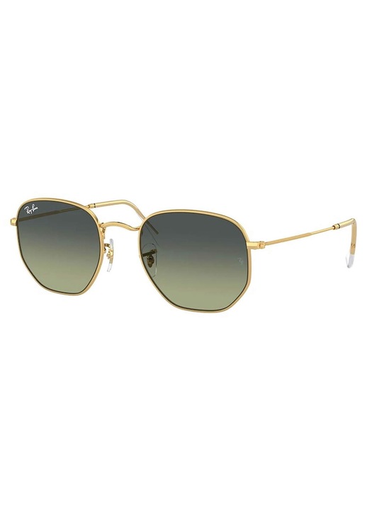 Ochelari de soare unisex Ray Ban, metal, hexagonal, aurii 54x21x145